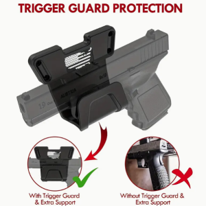 Quick Access and Discreet Magnetic Gun Mount with Safety Trigger