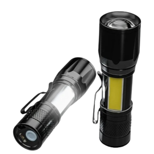Mini LED Flashlight - Waterproof, USB, Zoomable