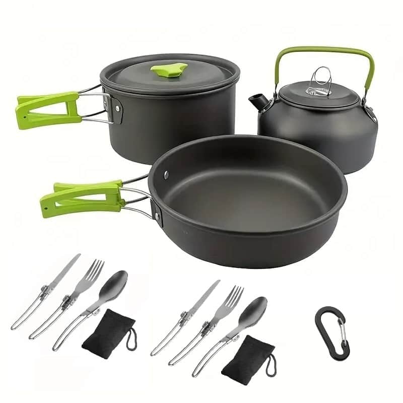 Camping Cookware Set Jhb Pots Kettle With Tableware South Africa
